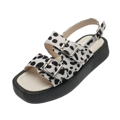 Simple Leopard Print Sandals for Women