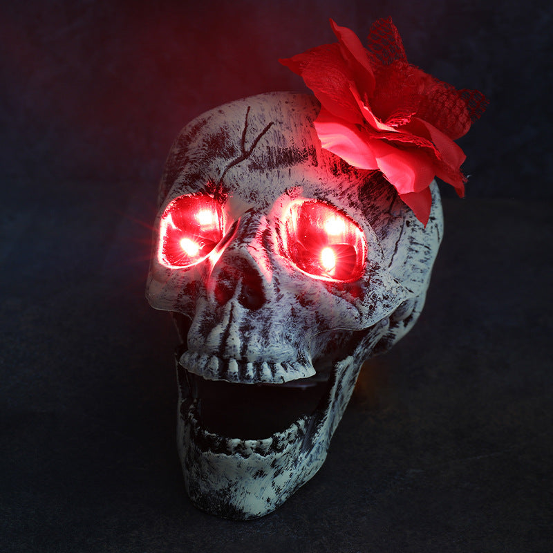 Halloween Skeleton Garden Decor – Glowing Skull & Hand Stakes