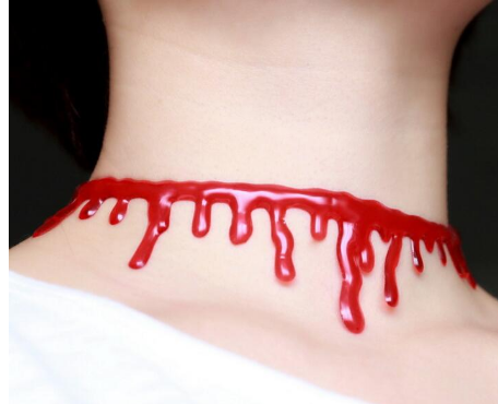 Gothic Blood Drop Choker Necklace
