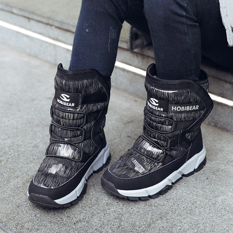 Kids' Warm Cotton Velcro Sports Shoes
