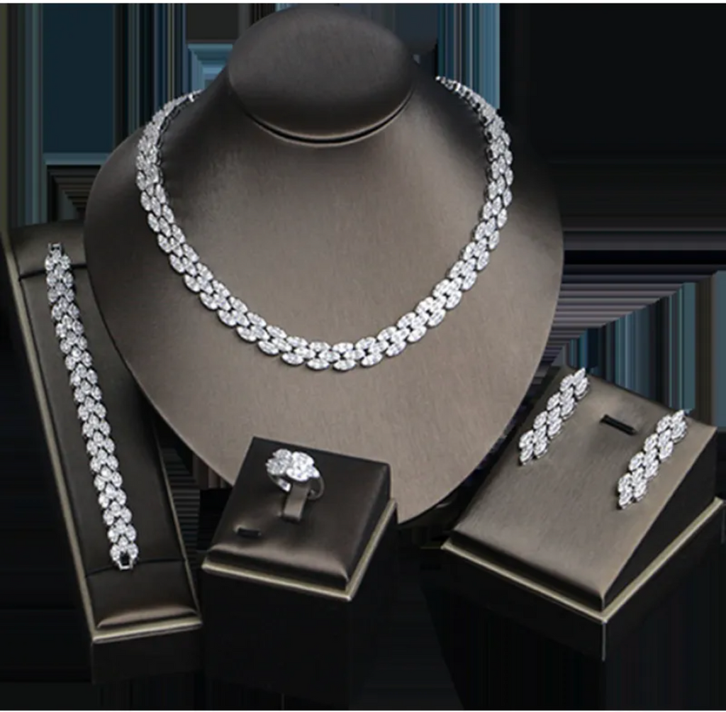 Women's Floral Wedding Jewellery Set
