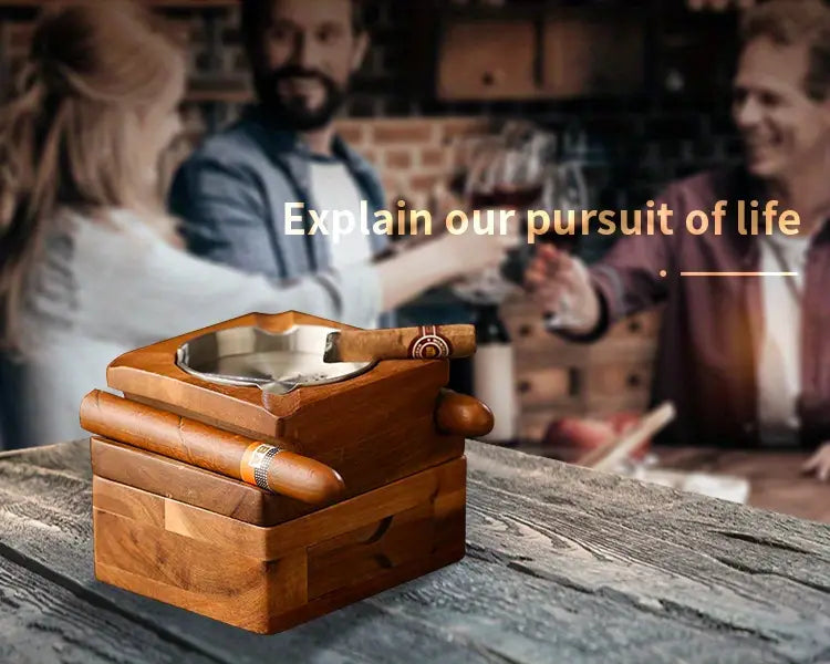Wooden Cigar Ashtray & Coaster Options