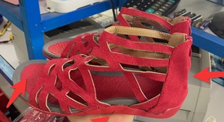 Women's Cross-Strap Peep-Toe Wedge Sandals