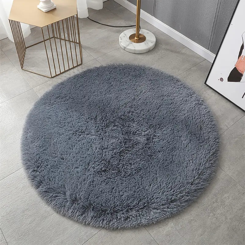 Runder Plüschteppich für Wohnzimmer-Dekoration (80 cm)