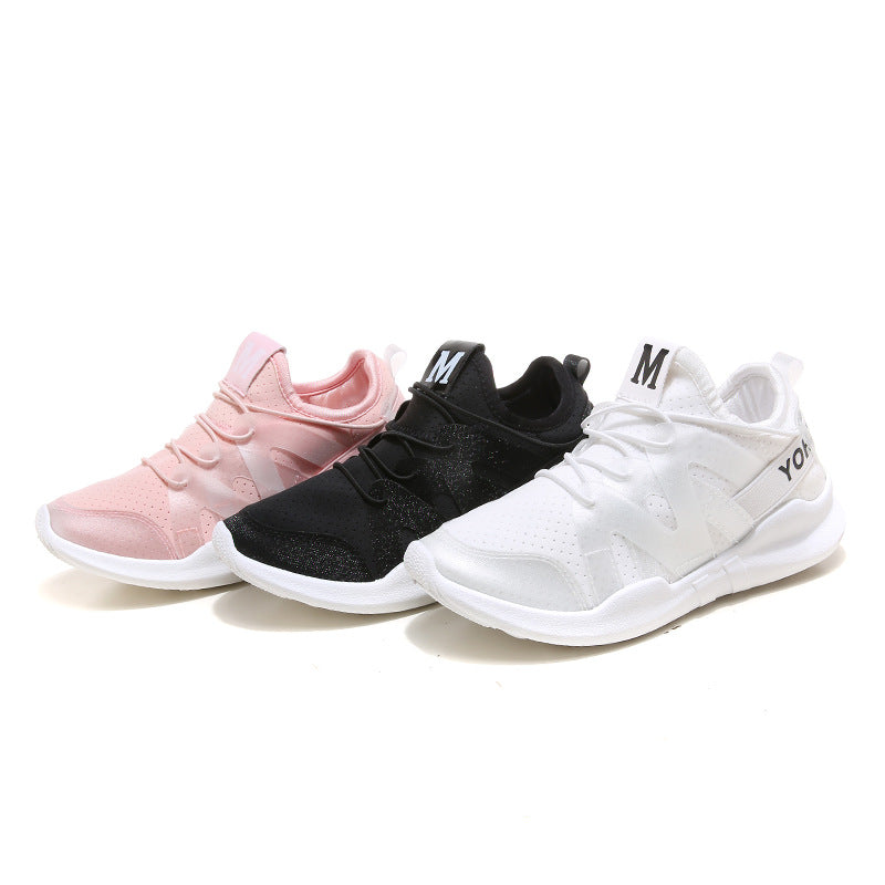 Sportliche Damen-Sneaker aus PU-Leder mit Gummi-Laufsohle
