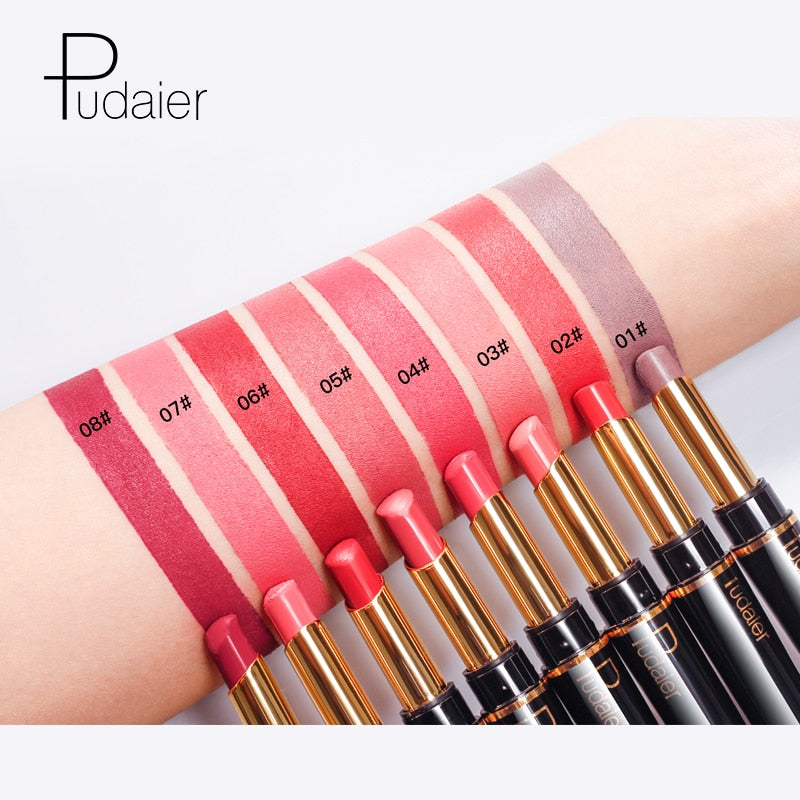 Double-Ended Matte Lipstick & Lip Liner Pencil – Long-Lasting Waterproof Lip Makeup