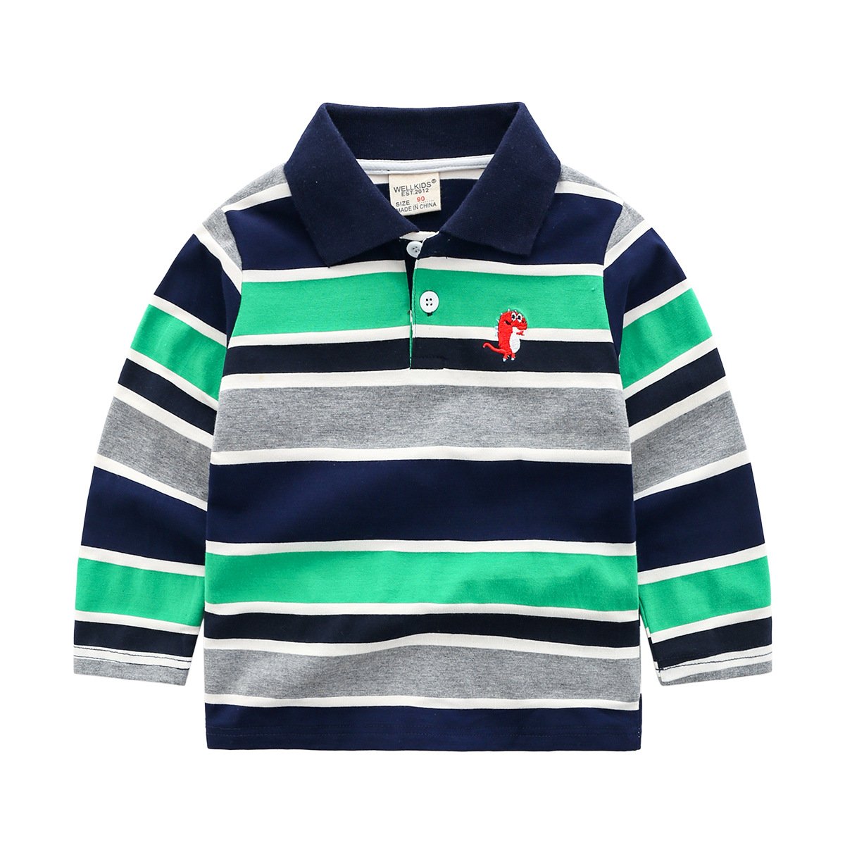 Jungen Langarm-Shirt Gestreift