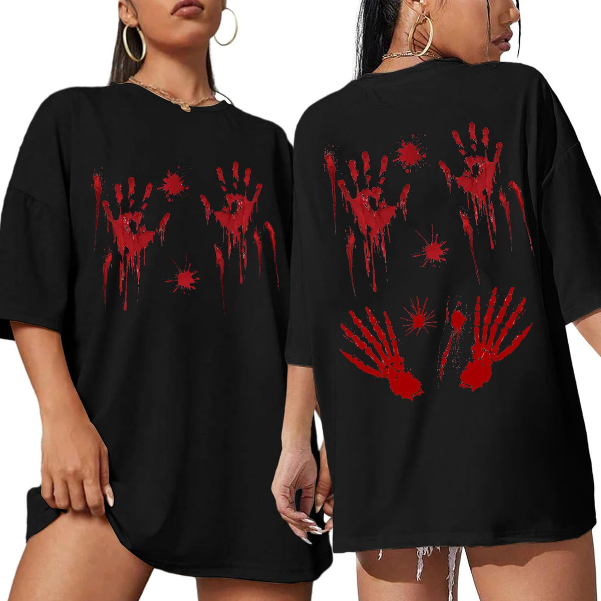 DAXWUQO Women’s Halloween Horror T-Shirt