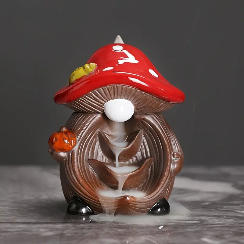 Mushroom Aroma Diffuser & Incense Holder - Handmade Home Decor