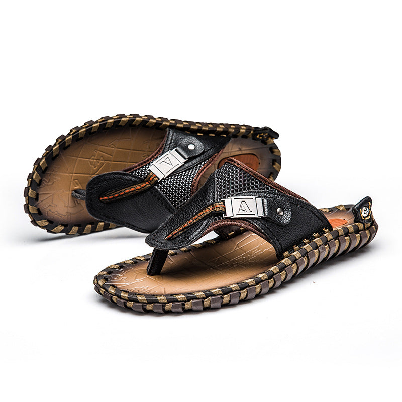 Men’s Leather Toe-Post Sandals