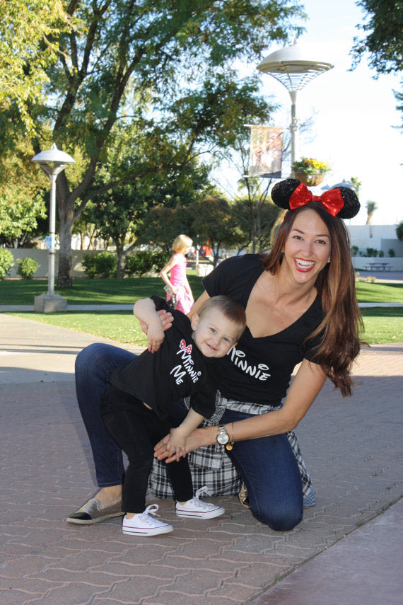Mother-Daughter Matching Summer T-Shirts – Soft Modal Short Sleeve Tee in Black