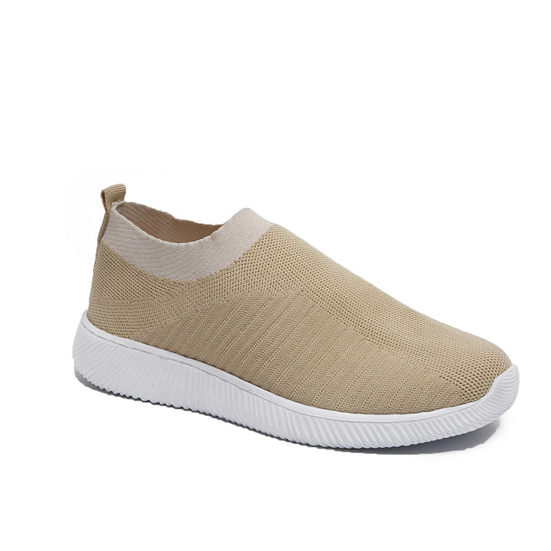 Damen-Strick-Mesh-Socken-Sneaker mit dicker Sohle