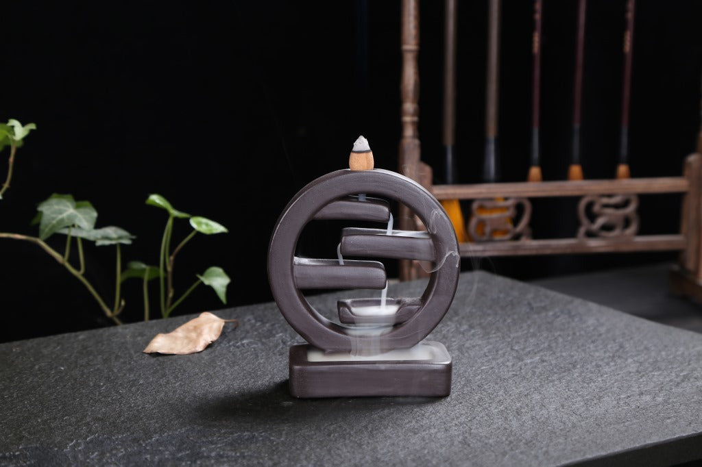 Minimalist Ceramic Backflow Incense Burner - Zen Home Decor
