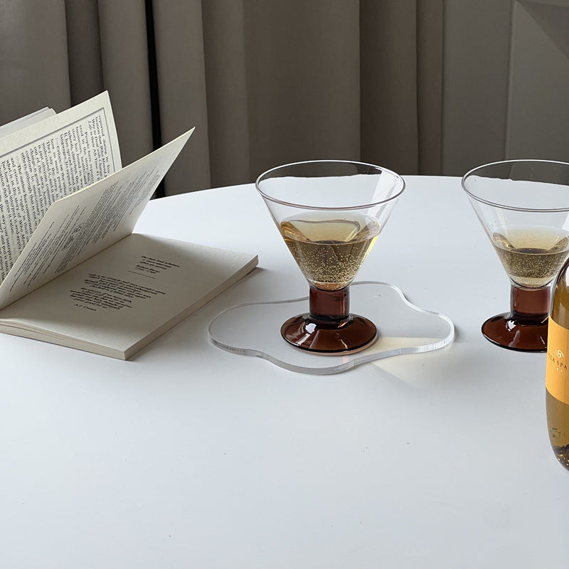 Vintage Kristall-Cocktailglas für Whisky- & Wein-Dekor