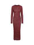 Damen rotes Weihnachtspulloverkleid – Festliches Urlaubspartykleid