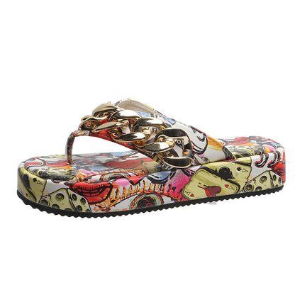 Women's Graffiti Platform Sandals – Bold Street-Style Mules