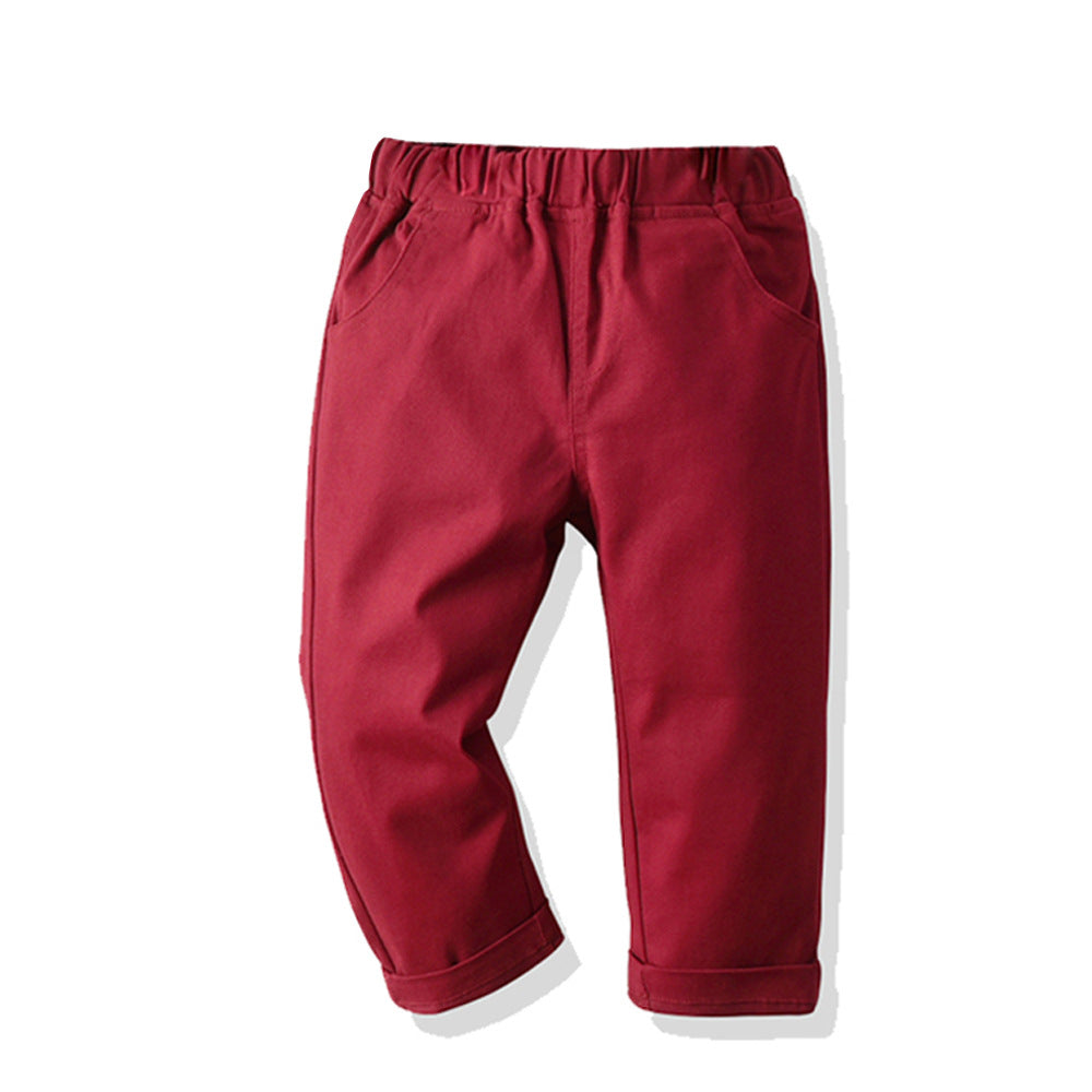 Kids' Cotton Casual School Uniform Trousers