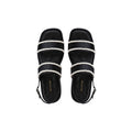Französische Sandalen mit eckiger Zehenpartie und Perlen für Damen