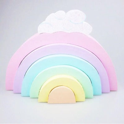 Rainbow Stacking Blocks for Photography and Kids' Room Decor
