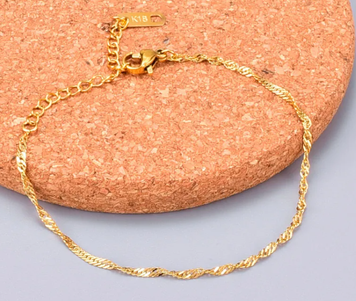 Gold Twist Titanarmband