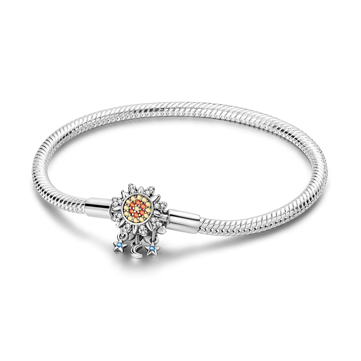 Hapour Moon & Star Sterling Silver Bracelet