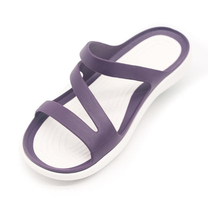 icosylify Womens Sandals Slide Sandals Black Sandals White Sandals Slippers for Women Soft Comfort Non-Slip Womens Shoes Indoor and Outdoor Use Quick Drying Pool Party Home Beach
