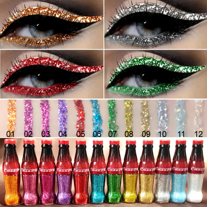 Waterproof Glitter Liquid Eyeshadow Set – Long-Lasting Shimmer Eye Colour