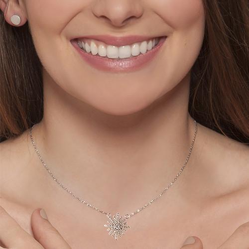 Sunrise Zirconia Stainless Steel Necklace