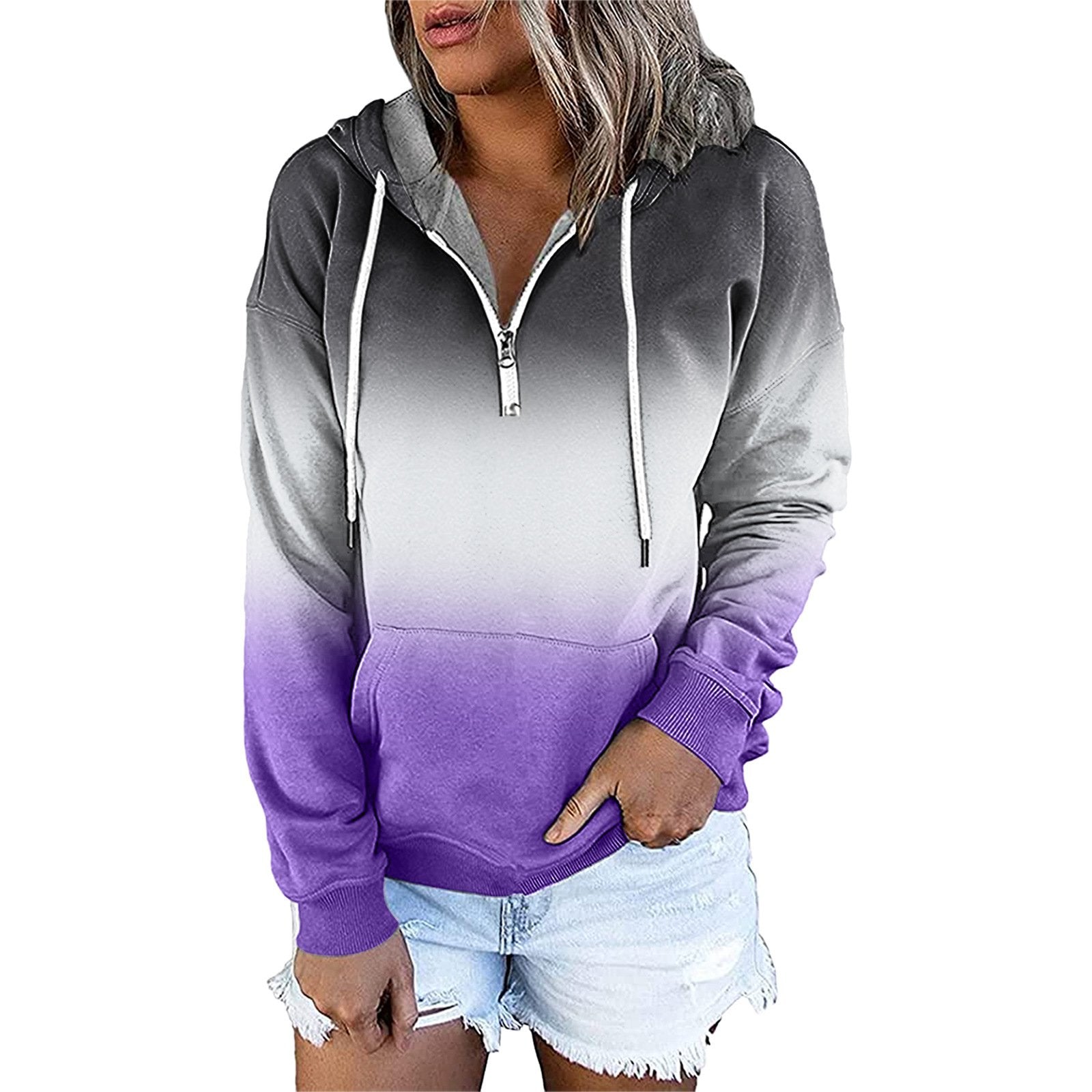 Sweat-shirt à capuche et cordon de serrage pour femme à manches longues – Coupe ample, 7 couleurs | S–2XL