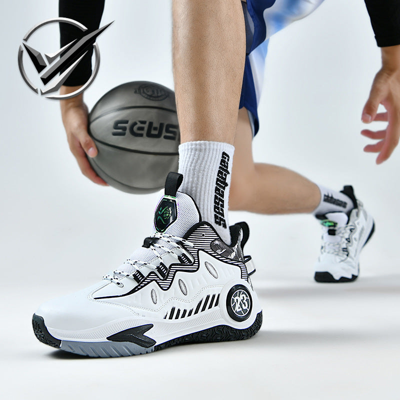 Men's High-Top Basketball Shoes – Breathable Mesh & Rubber Sole, Autumn/Winter