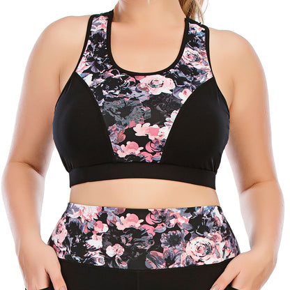Women's Plus Size Yoga Set — Sports Bra, Top & Pants