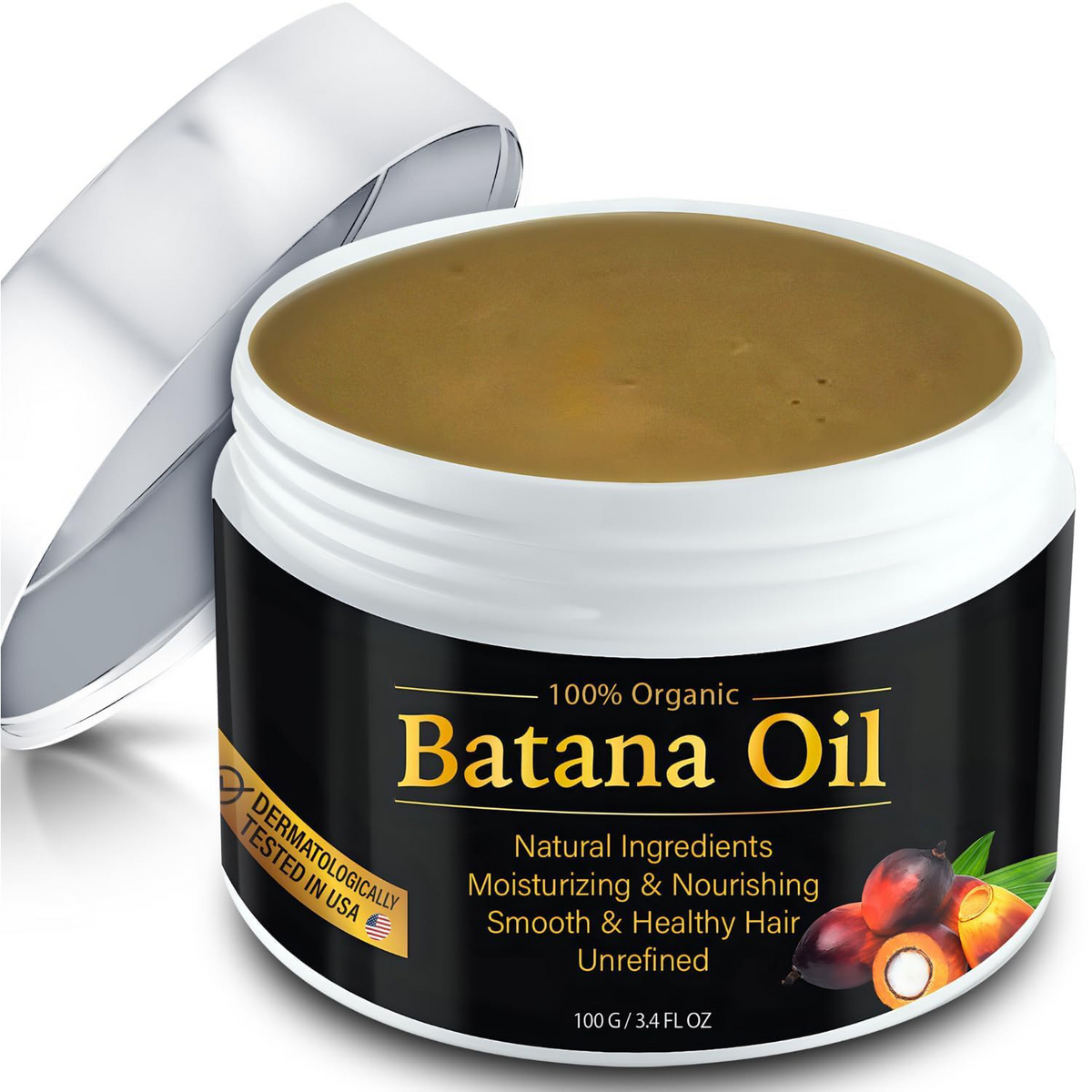 Essential Batana Hair Care Oil – Deep Nourishment & Hair Growth, Green & Brown