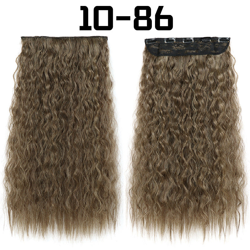 22-Inch Long Curly Synthetic Hair Extensions – Bulk Braiding Hair for Natural Styles