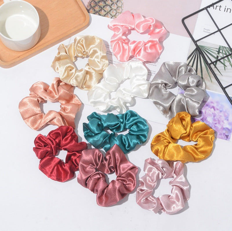Crystal Satin Hair Ties for Women – 11 Colours