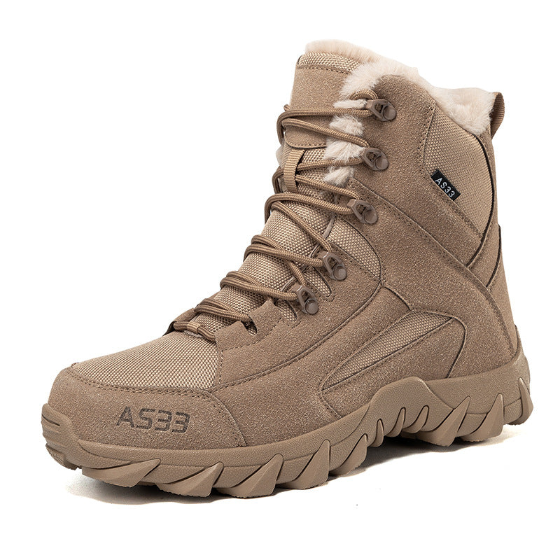 Men's Plush-Lined Platform Snow Boots