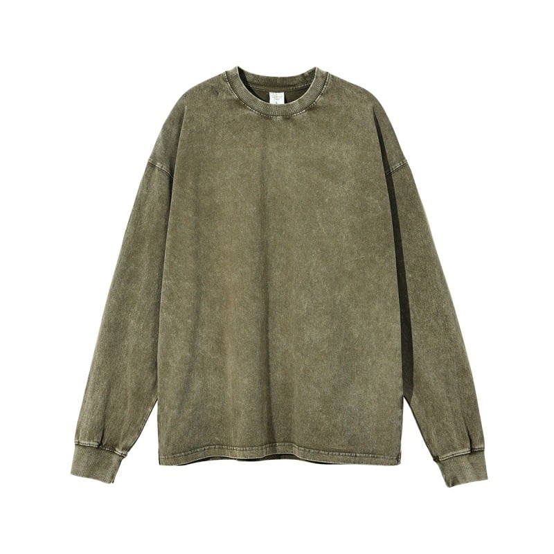 Solid Ribbed Sleeve T-Shirt