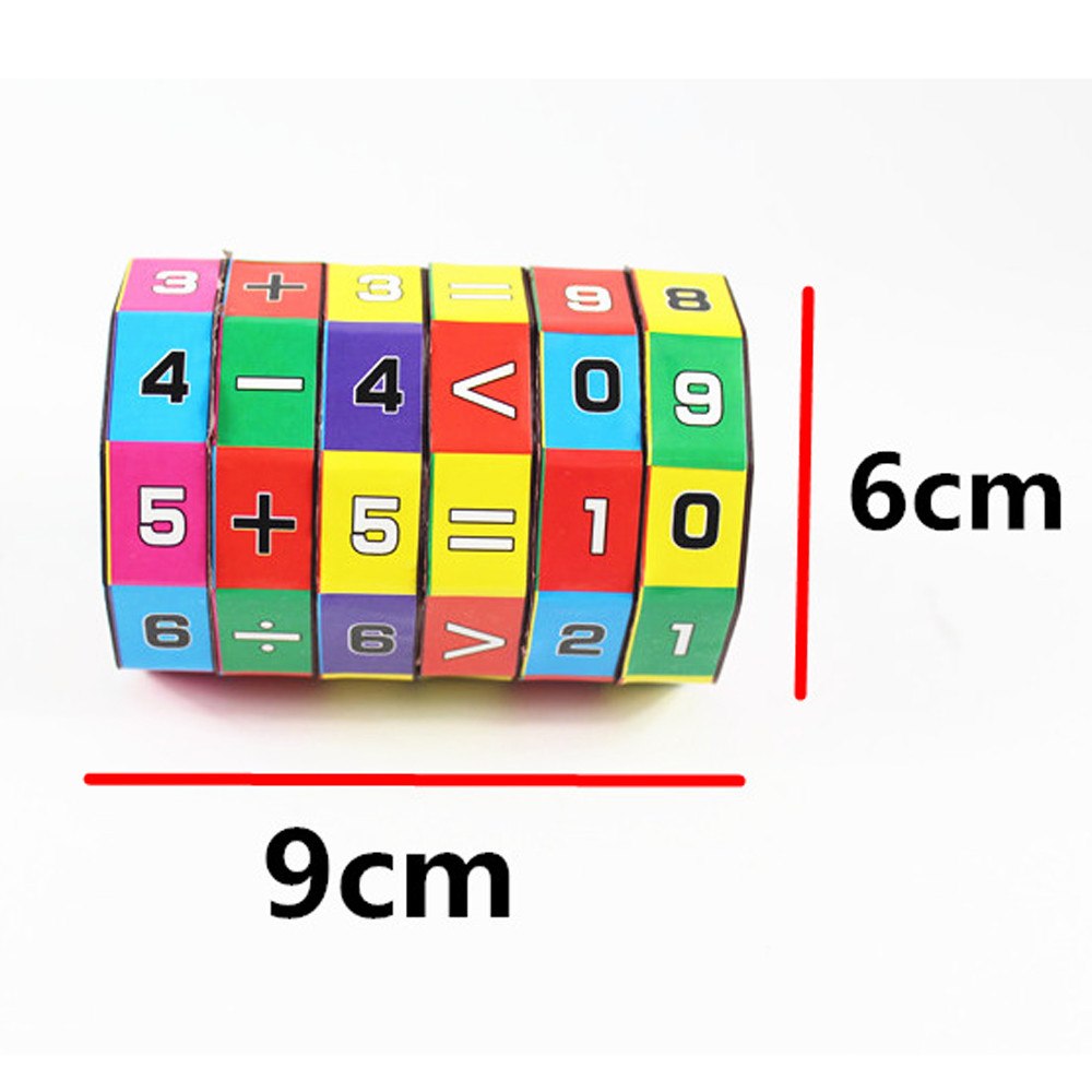 Zylindrischer sechsseitiger Mathematikwürfel für Kinder-Lernspielzeug
