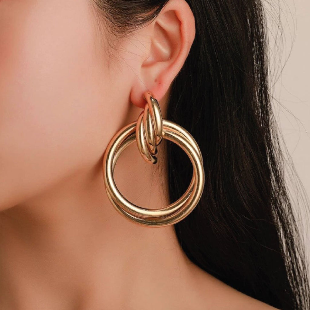 Andy Gold-Plated Statement Earrings
