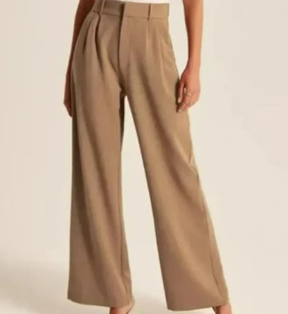 Women's High Waist Wide Leg Casual Trousers