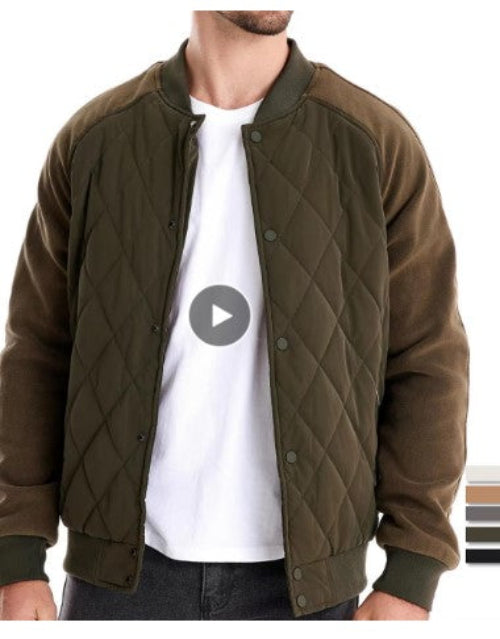 Veste Homme Matelassée Doublée Polaire Épaisse | Manteau d'Hiver Chaud