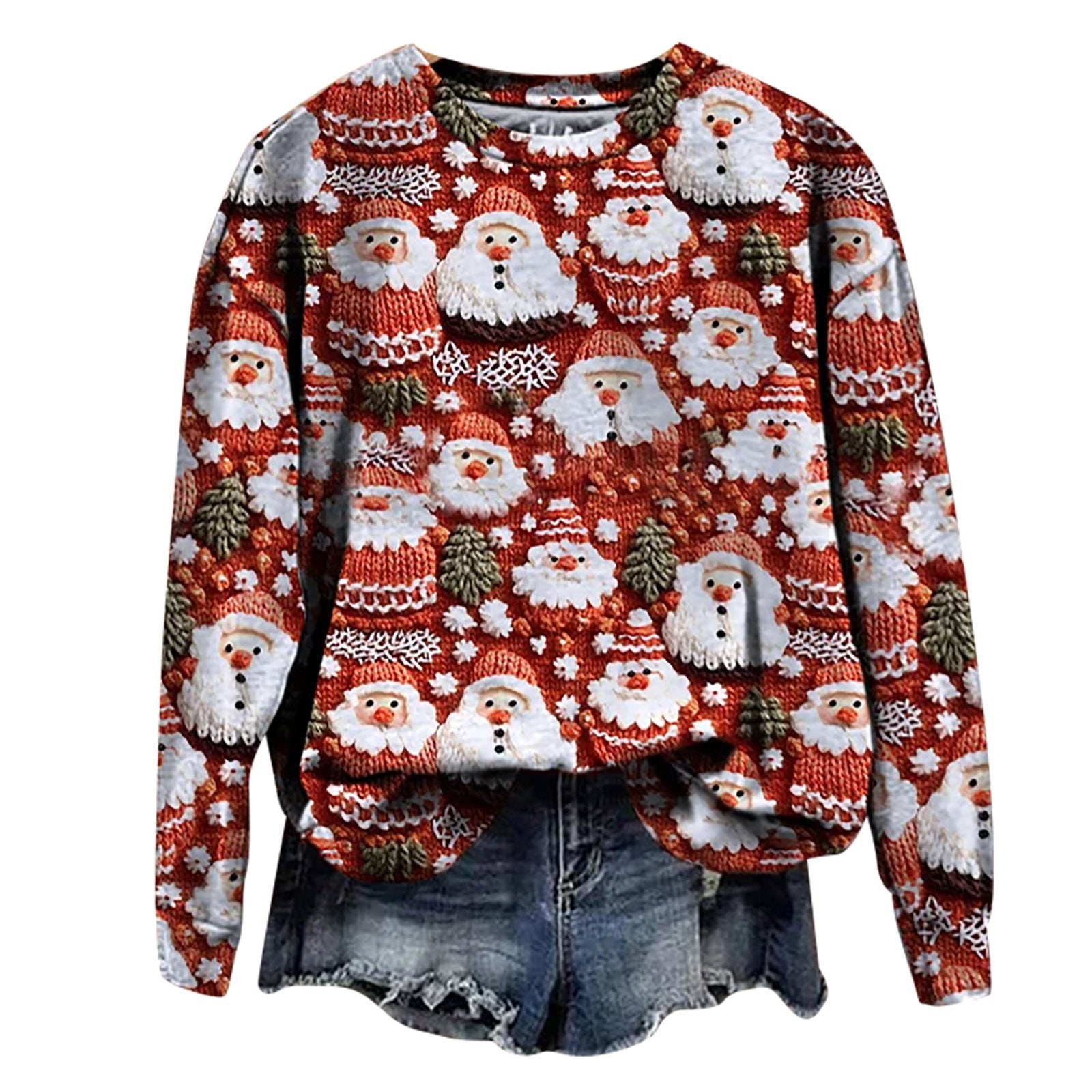 T-shirt de Noël à col rond et style urbain