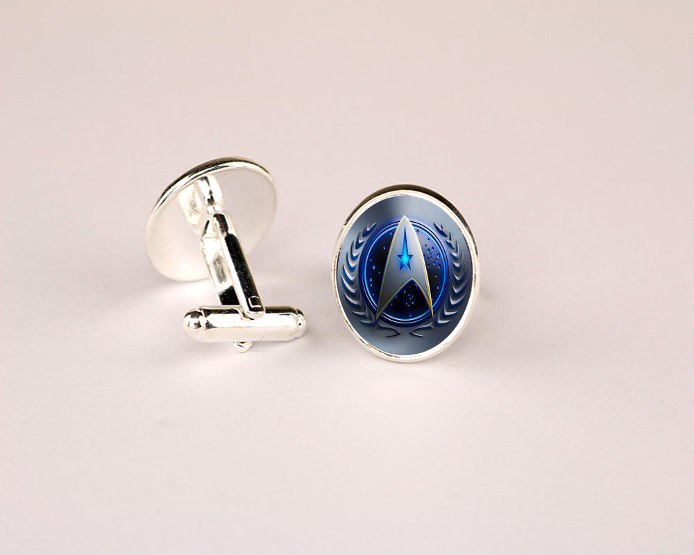 Gemstone Cufflinks for Men – Alloy Shirt Cufflinks in Silver & Bronze