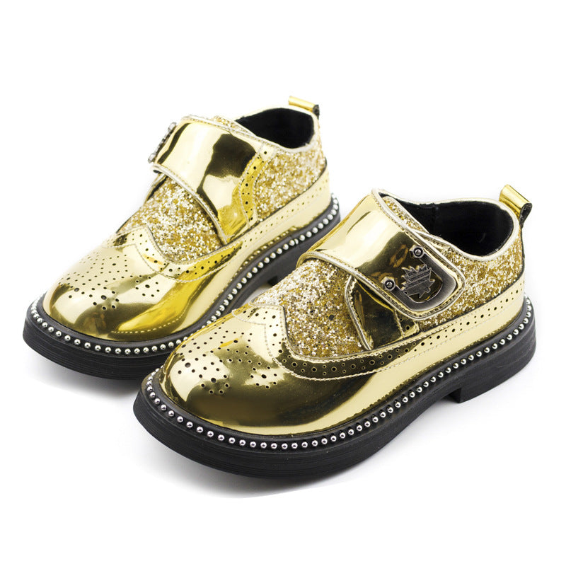 Girls Flat Leather School Shoes