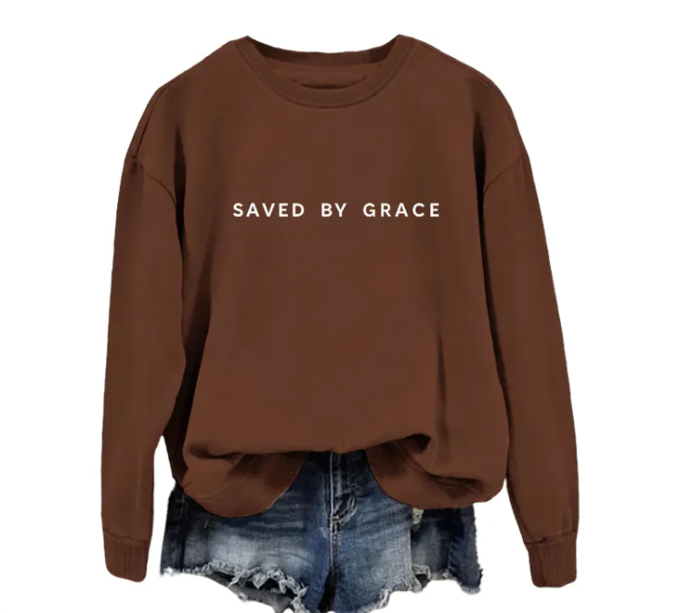 Graceful Faith Pullover Sweatshirt – Women's CVC Cotton Hoodie in 15 Colours