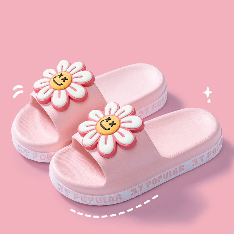 Damen Blumen-Hausschuhe für den Sommer – Leichte Anti-Rutsch Indoor-Schuhe
