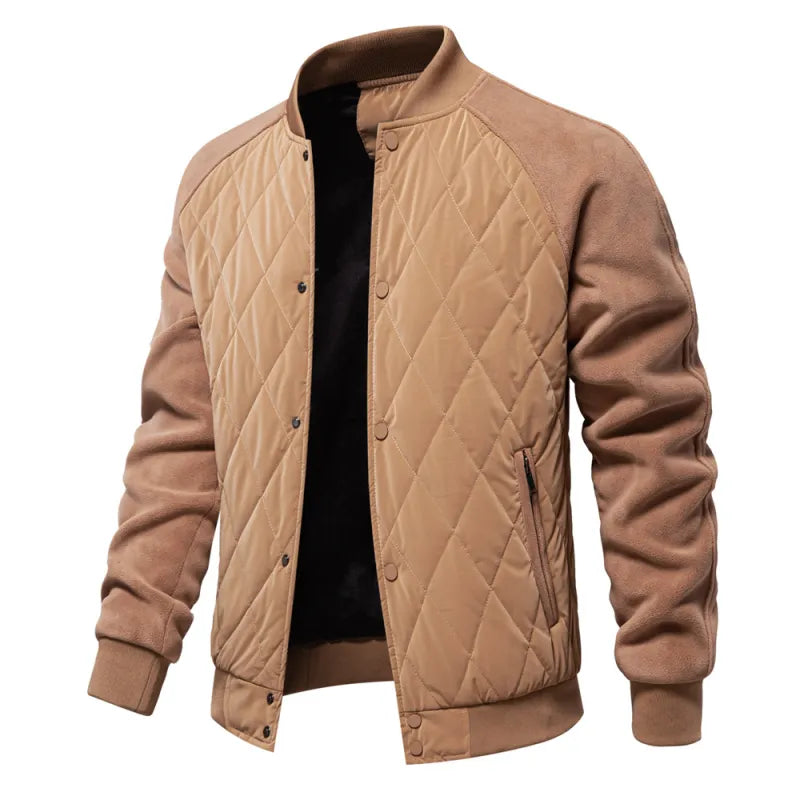Veste Homme Matelassée Doublée Polaire Épaisse | Manteau d'Hiver Chaud