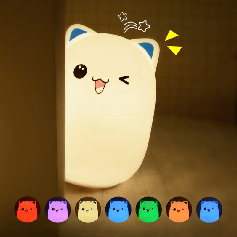 LED-Nachtlicht Bär für das Kinderzimmer – USB wiederaufladbar & Touch-Sensor
