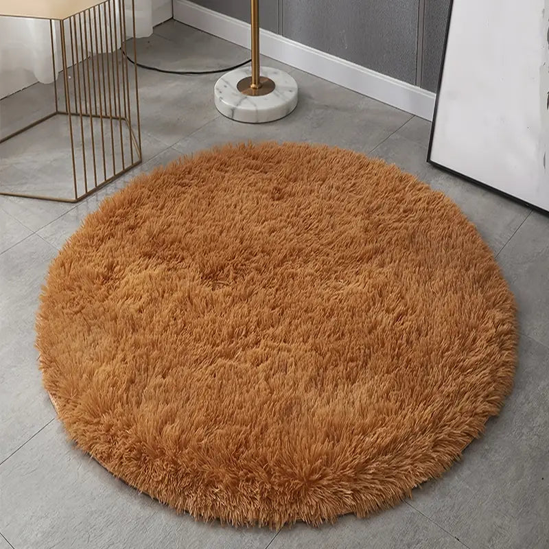 Runder Plüschteppich für Wohnzimmer-Dekoration (80 cm)