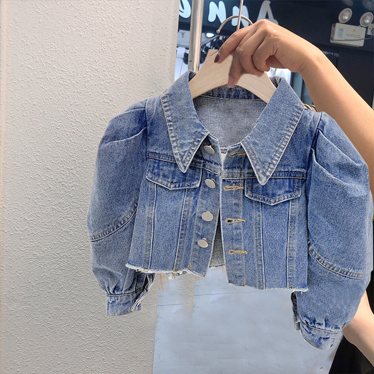 Girls' Sweet Denim Set
