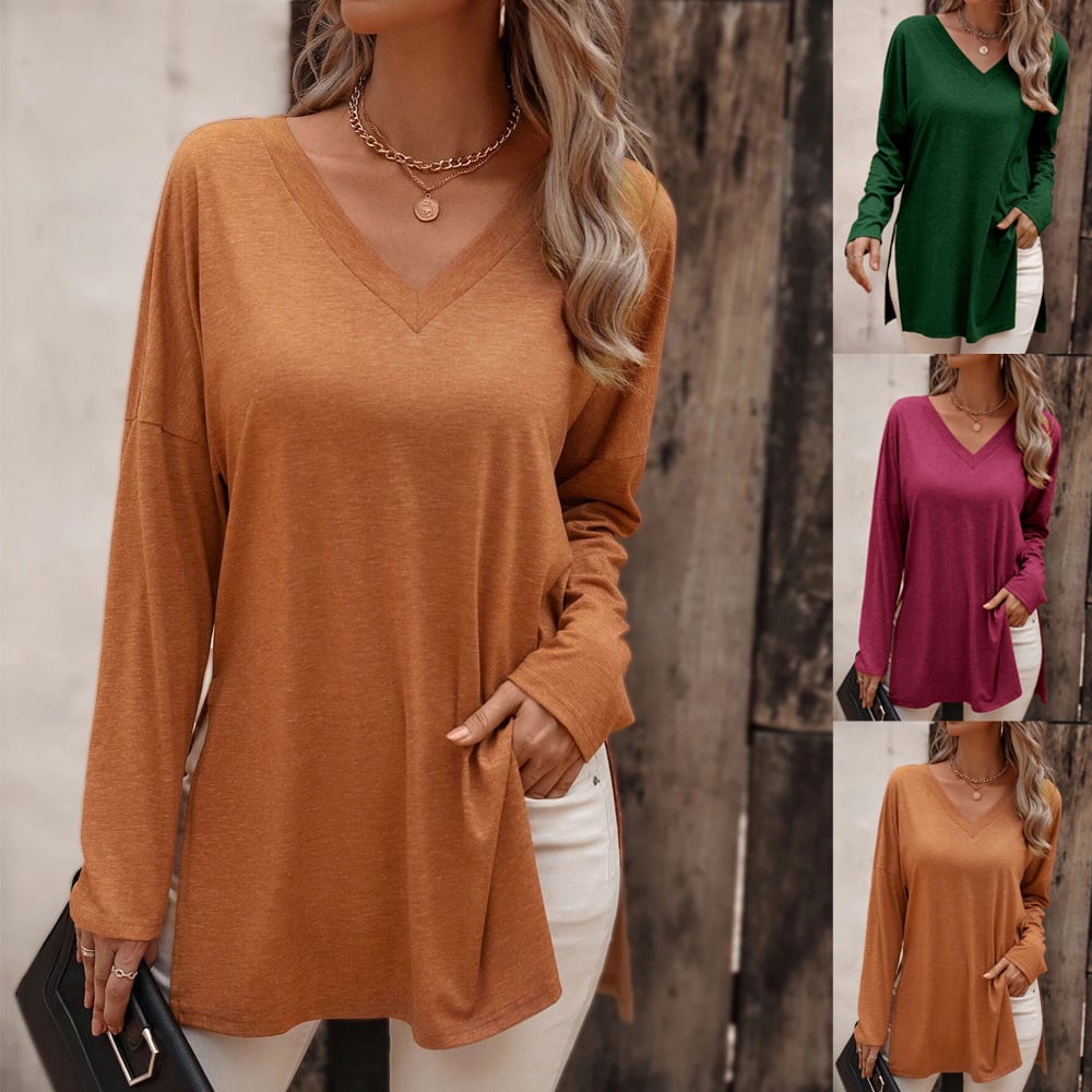 Women's Loose Knitted Long Sleeve Top